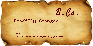 Bobály Csongor névjegykártya