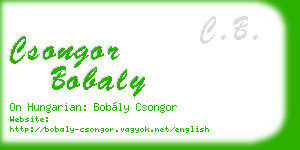 csongor bobaly business card