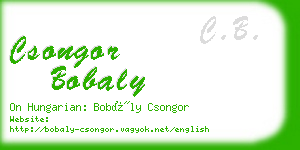 csongor bobaly business card